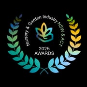 2025 NGINA Awards logo inverted